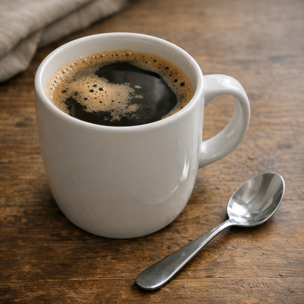 Чашка кофе в мягком вечернем свете