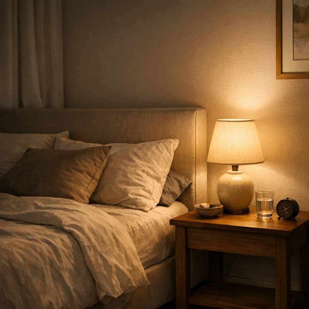 Спальня в мягком вечернем свете