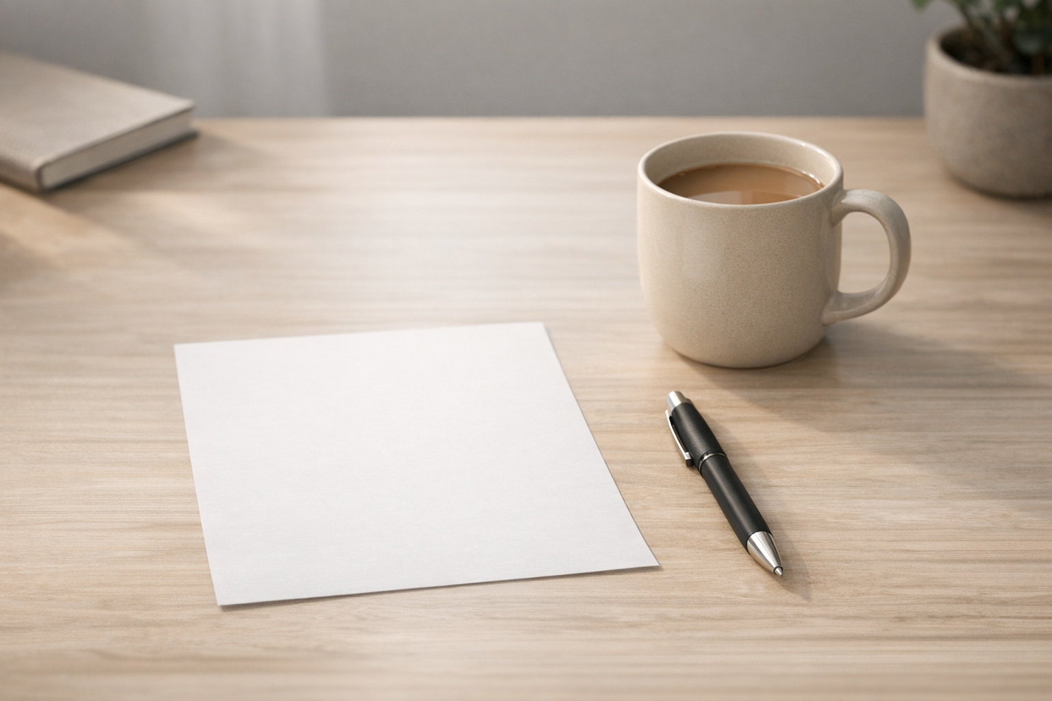 Спокойная композиция с блокнотом и мягким светом