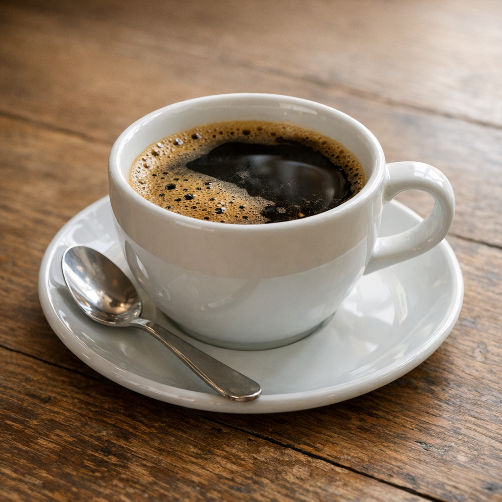 Чашка кофе у окна в мягком дневном свете