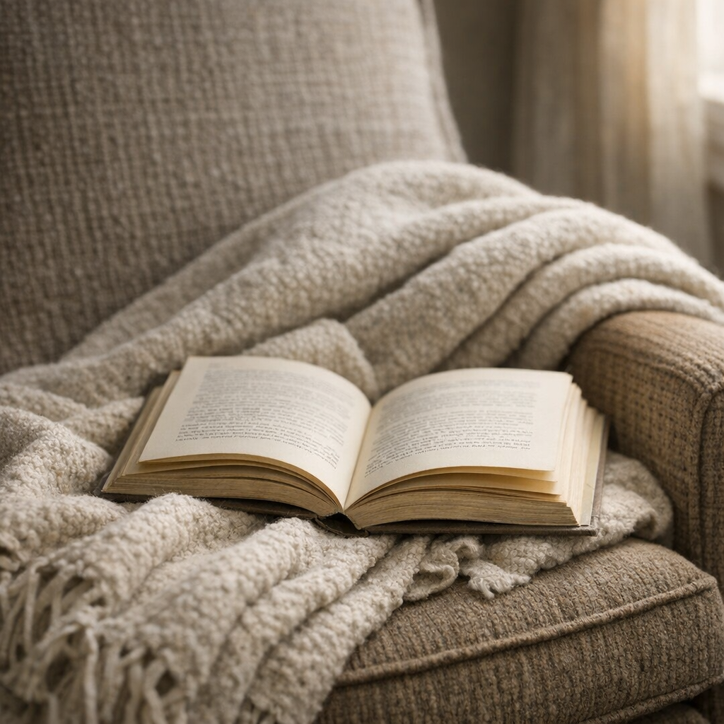 Человек отдыхает у окна в спокойной обстановке